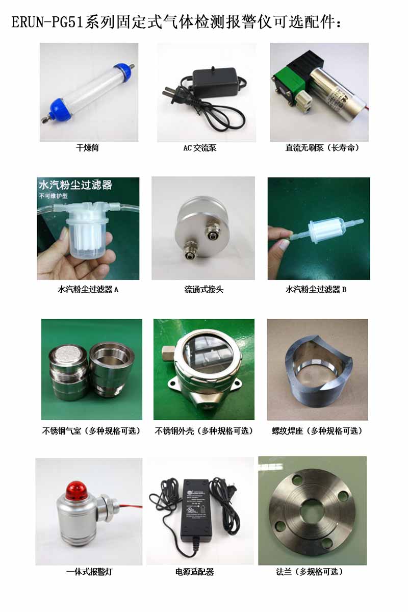 固定在線式呋喃氣體檢測報警儀可選配件